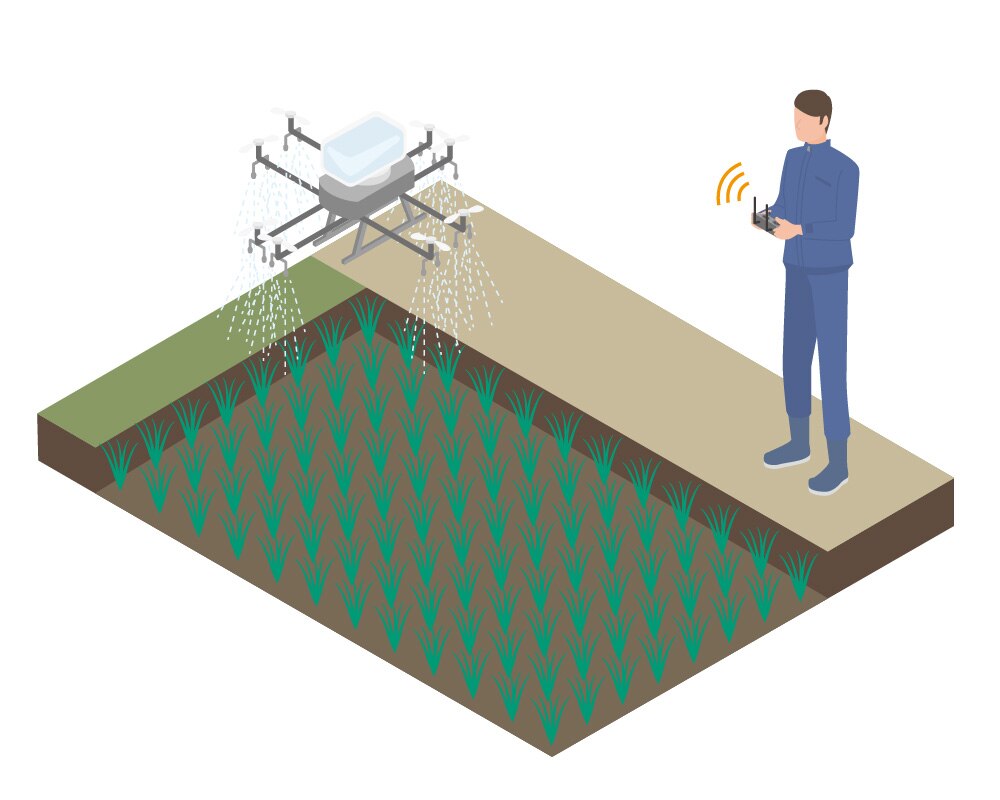 農業でのドローン活用イメージ